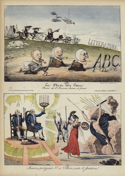 Illustration för Le Rire (färg litho) av French School