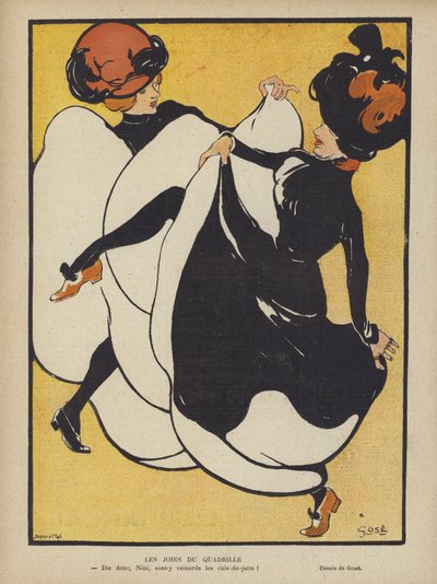 Illustration för Le Rire (färg litho) av French School