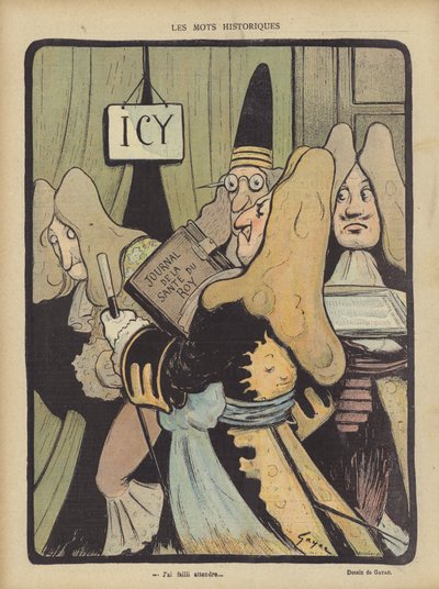 Illustration för Le Rire (färg litho) av French School