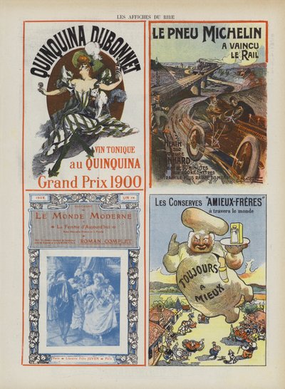 Illustration för Le Rire (färg litho) av French School