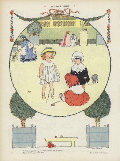 Illustration för Le Rire (färg litho) av French School