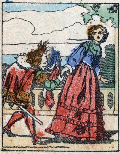 Illustration till "" Riquet a la houppe", berättelse av Charles Perrault (1628-1703), fransk författare. Trästick av Imaging Pellerin - Epinal, sd. Sent 1800-tal. av French School