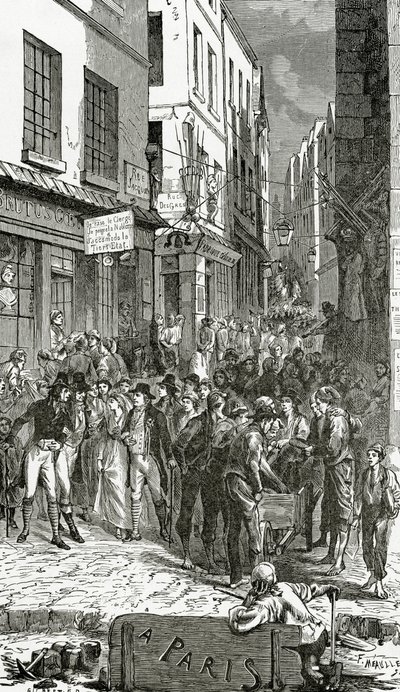 Illustration från Quatre Vingt Treize, 1800-talet (bw gravyr) av French School