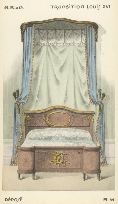 Illustration från inredningsproduktkatalog från A R & Cie, Frankrike av French School