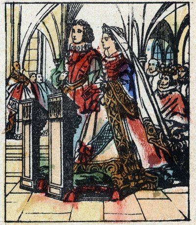 Illustration av Charles Perraults berättelse "Askungen eller den lilla glastofflan". Trästick av Imaging Pellerin - Epinal, sd. Sent 1800-tal. av French School