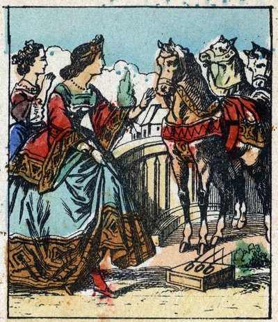 Illustration av Charles Perraults berättelse "Askungen eller den lilla glastofflan". Trästick av Imaging Pellerin - Epinal, sd. Sent 1800-tal. av French School