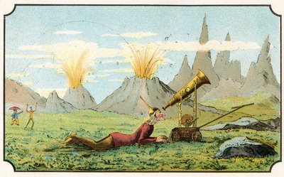 Illustration av boken "Voyage dans la lune avant 1900" av A. de Ville-d