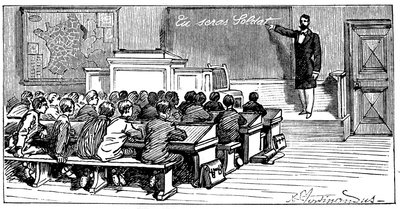 Illustration av boken av Emile Lavisse "Tu seras soldat", Armand Colin, 1899 av French School