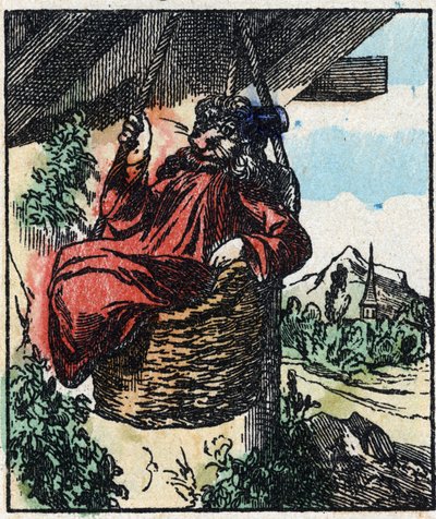 Illustration av berättelsen "" Raminagrobis och mössen "" Trästick från Imaging Pellerin - Epinal, sd. Sent 1800-tal. av French School