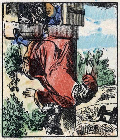 Illustration av berättelsen "" Raminagrobis och mössen "" Trästick från Imaging Pellerin - Epinal, sd. Sent 1800-tal. av French School