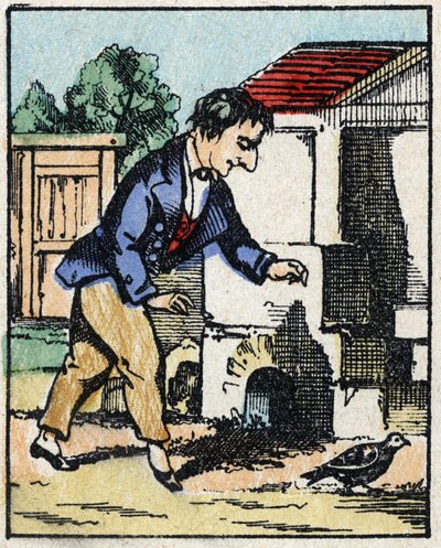 Illustration av berättelsen "" Veridique Historia om Jeannot Serinet "" Trästick av bildspråk Pellerin - Epinal, sd. Sent 1800-tal. av French School