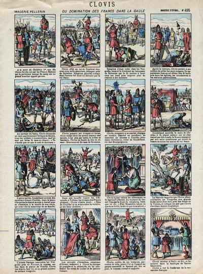 Bilder av Epinal av Pellerin-huset - cirka 1913 - Clovis eller dominans av francen i Gallien av French School