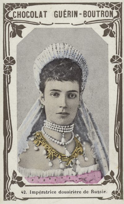 Ryska enkekejsarinnan (färgad bild) av French School