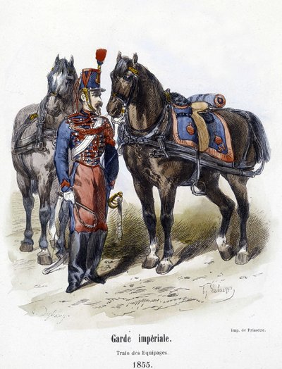 Imperial Guard: tåg av besättningar 1855 - i "" Histoire de l
