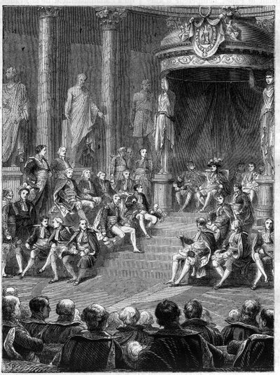 Imperiale seans i senaten: tal av Napoleon om konstitutionen av det nya kungadömet Italien 1805 - i "Histoire de l