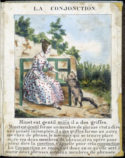 I "La grammaire en images", broschyralbum, cirka 1850. av French School