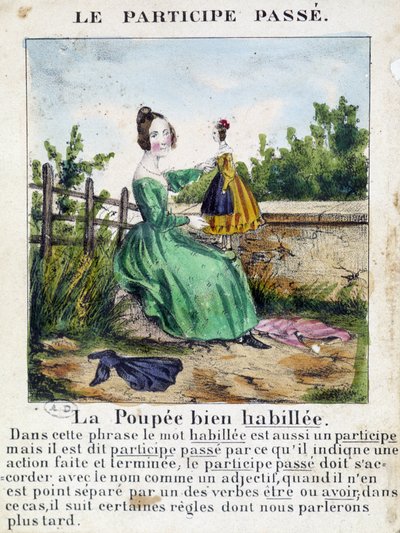 I "La grammaire en images", broschyralbum, cirka 1850. av French School