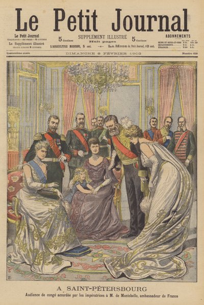 I St Petersburg (färg litho) av French School