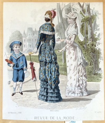 In a Park, från Revue de la Mode, 1881 av French School