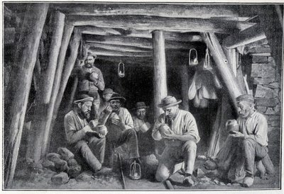 I gruvan: "tättaren", gruvarbetarnas lunch, sent 1800-tal av French School