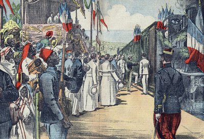 Invigning av järnvägen mellan Thies och Kayes till Senegal, början av 1900-talet av French School