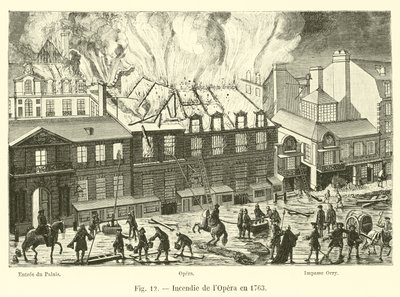 Brand på operan 1763 av French School