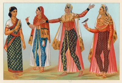 Indien kostym av French School