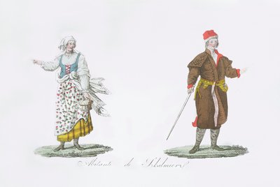 Invånare i Szkalmierz, från "Polens historia" av Bernardo Zaydler av French School