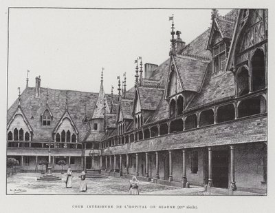 Hospices de Beaunes innergård av French School