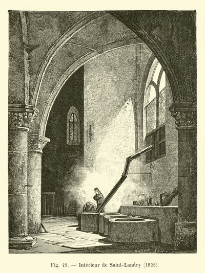 Interiör av Saint-Landry, 1825 av French School