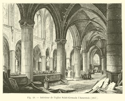 Interiör av kyrkan Saint-Germain l
