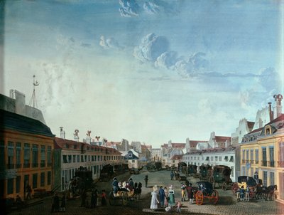 Innergård till Imperial Stage-coach Service, tidigt 1800-tal av French School