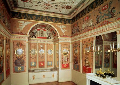Interiör av Napoleons badrum, byggt 1807 av French School