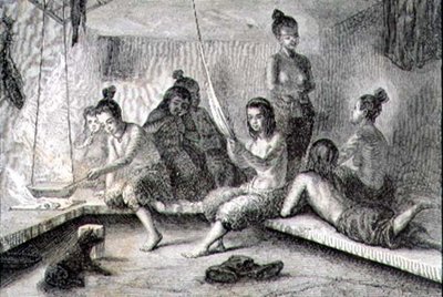 Mambo ya Ndani ya Jumba la Eskimo katika miaka ya 1860 (ya kuchora)swed av French School