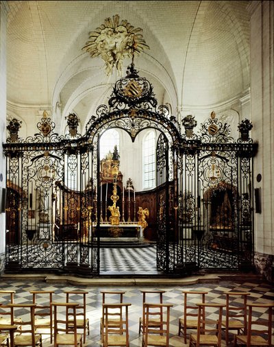 Interiör av klostret Valloires (cistercienser), nära Abbeville. Somme (80). av French School