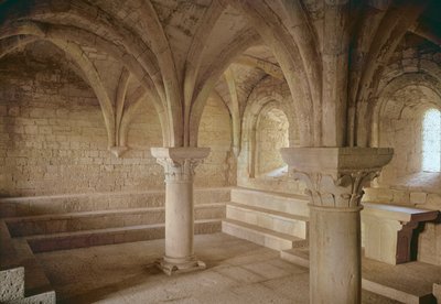 Interiör av kapitelhuset i cistercienserklostret, grundat 1146 av French School