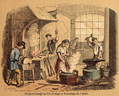 Järn (färgad gravyr) av French School