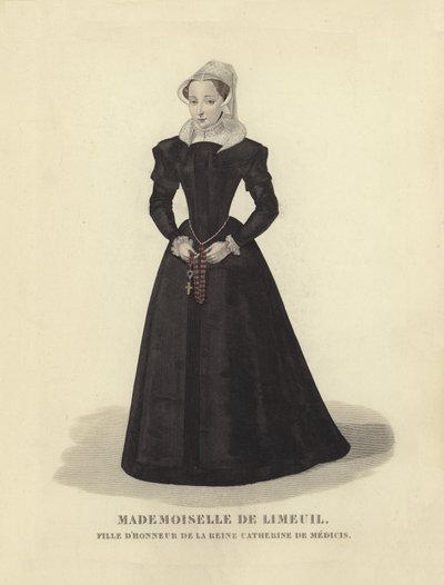 Isabelle de Limeuil, Maid of Honor till Catherine de Medici, hustru till kung Henrik II av Frankrike av French School