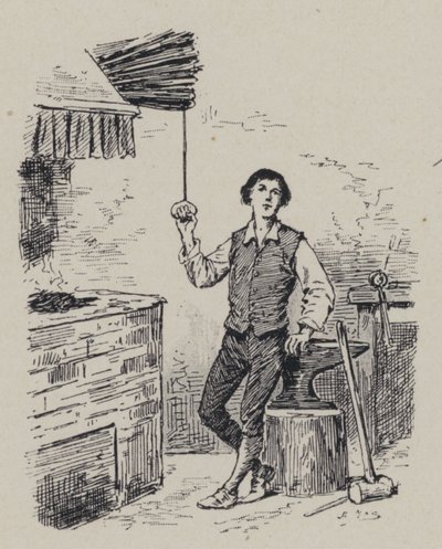 Italienska kompositören Gioachino Rossini som pojke (gravyr) av French School