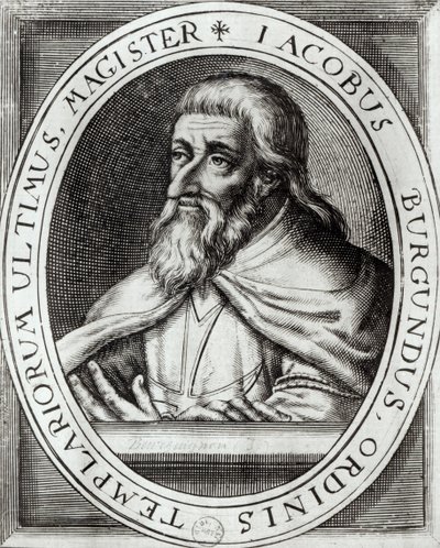 Jacques de Molay (ca 1243-1314) Tempelriddarnas mästare av French School