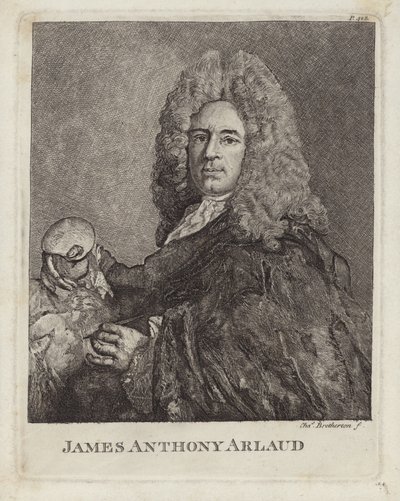 James Anthony Arlaud, schweizisk konstnär från Genève. Graverad av Charles Bretherton av French School
