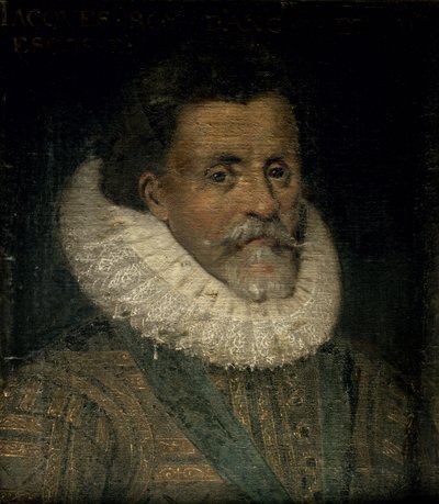 James I av England (1566-1625) av French School