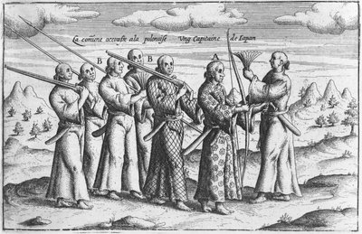 Japansk adelsman med eskort, ca 1660 av French School