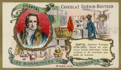 Jean-Antoine Chaptal, fransk kemist (chromolitho) av French School