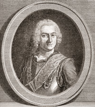 Jean-Baptiste François Desmarets, 1682 1762. Markis av Maillebois. marskalk av Frankrike. Från Les Heures Libres publicerad 1908. av French School