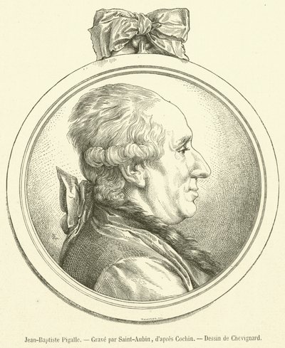 Jean-Baptiste Pigalle (gravyr) av French School