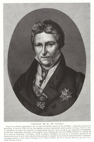 Jean-Baptiste de Villele, fransk statsman av French School