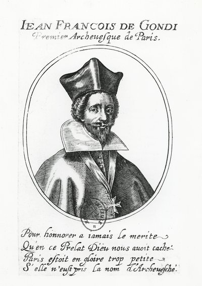 Jean-Francois de Gondi (gravyr) av French School