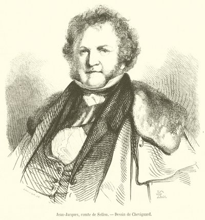 Jean-Jacques, greve av Sellon (gravyr) av French School