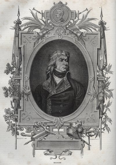 Jean-Louis-Ebenezer REYNIER (1771-1814), fransk general för revolutionen och det första imperiet - Jean Louis Ebenezer Reynier, fransk armégeneralofficer under de franska revolutionskrigen - från "" Nouvelle Encyclopedie Nationale" av Maurice La Charest av French School